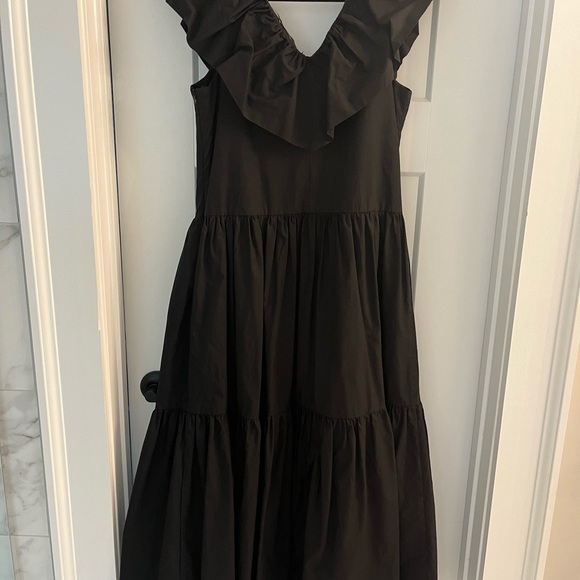 Pomander Place - Elegant Black Ruffle Dress - Picture 2 of 4